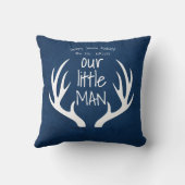 Niedlich Blue Baby Boy Unsere kleine männliche Ank Kissen (Rückseite)