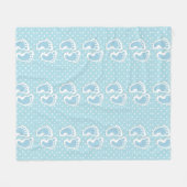Niedlich Blue Baby Boy's Feet Illustration Fleecedecke (Vorderseite (Horizontal))