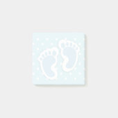 Niedlich Blue Baby Boy's Feet Illustration Post-it Klebezettel (Vorderseite)