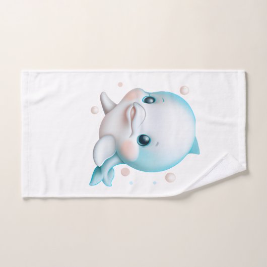 Niedlich Blue Baby Dolphin Badhandtuch Set (Handtuch)