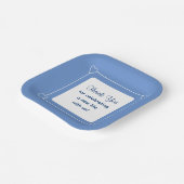 Niedlich Blue Baby Dusche Vielen Dank für Ihr Inte Pappteller (Gewinkelt)