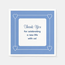 Niedlich Blue Baby Dusche Vielen Dank für Ihr Inte Serviette