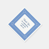 Niedlich Blue Baby Dusche Vielen Dank für Ihr Inte Serviette (Ecke)