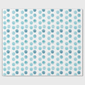 Niedlich Blue Baby Elephant Footprints Geschenkpapier (Flach)