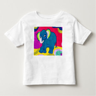 Niedlich Blue Baby Elephant - quillike Design Kleinkind T-shirt