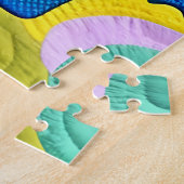 Niedlich Blue Baby Elephant - quillike Design Puzzle (Seite)