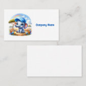 Niedlich Blue Baby Elephant Visitenkarte (Vorne/Hinten)