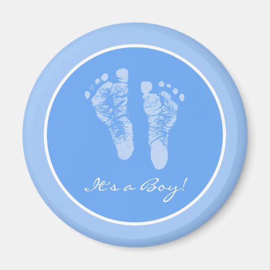 Niedlich Blue Baby Footprints durch eine Baby-Dusc Magnet (Vorne)