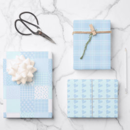 Niedlich Blue Baby-Koordinationsdesigns Geschenkpapier Set