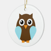 Niedlich Blue Baby Owl Keramik Ornament (Links)