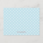 Niedlich Blue Baby Showbuchkarte Einladungspostkarte (Rückseite)