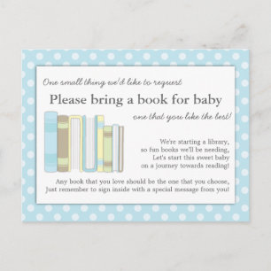 Niedlich Blue Baby Showbuchkarte Einladungspostkarte