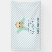 Niedlich Blue Baby Sloth Babydusche Banner (Vertikal)
