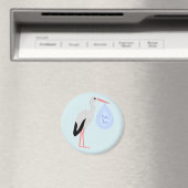 Niedlich Blue Baby Storch Magnet (In Situ (Geschirrspüler))