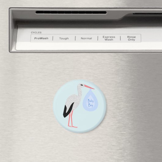 Niedlich Blue Baby Storch Magnet (In Situ (Geschirrspüler))