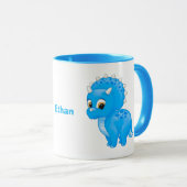 Niedlich Blue Baby Triceratops Dinosaurier Tasse (VorderseiteRechts)