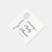 Niedlich Blue Balloon Baby Dusche Serviette (Ecke)