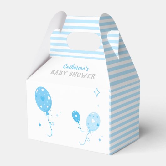 Niedlich Blue Balloons Baby Dusche Gevor Box 💙 Geschenkschachtel (Vorderseite)