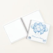 Niedlich Blue Balloons Baby Showbook Notizblock (Innenseite)
