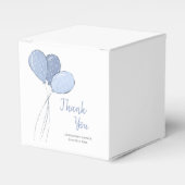 Niedlich Blue Balloons Babydusche Vielen Dank Geschenkschachtel (Vorderseite)