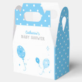 Niedlich Blue Balloons Gefallen Box Babydusche 💙 Geschenkschachtel (Geöffnet)