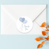 Niedlich Blue Balloons Vielen Dank Runder Aufkleber