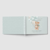 Niedlich Blue Bearly Wait Bear Balloon Baby Showdu Gästebuch (Voll)