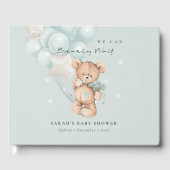 Niedlich Blue Bearly Wait Bear Balloon Baby Showdu Gästebuch (Vorderseite)