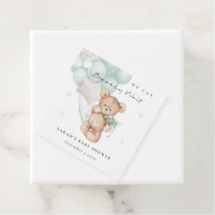 Niedlich Blue Bearly Wait Bear Balloon Baby Showdu Geschenkanhänger