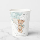 Niedlich Blue Bearly Wait Bear Balloon Baby Showdu Pappbecher (Rückseite)