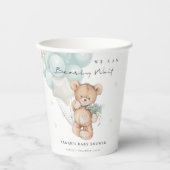 Niedlich Blue Bearly Wait Bear Balloon Baby Showdu Pappbecher (Vorderseite)