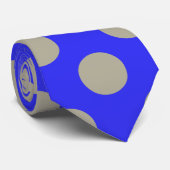 Niedlich Blue Big Polka Dots Muster Krawatte (Gerollt)