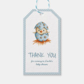 Niedlich Blue Bird Baby Dusche Geschenkanhänger (Vorderseite)