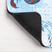 Niedlich Blue Bird Girly Retro Blumenmode Mousepad (Ecke)