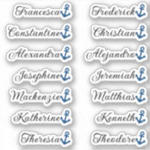 Niedlich Blue Black Anchor 14 benutzerdefinierte G Aufkleber (Vorderseite)