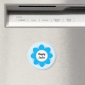 Niedlich Blue Blume Design Happy Oster Magnet (In Situ (Geschirrspüler))