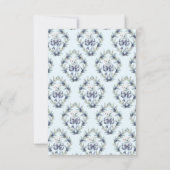 Niedlich Blue Bow Bärenkuppel Boy Winter Baby Dusc Dankeskarte (Rückseite)