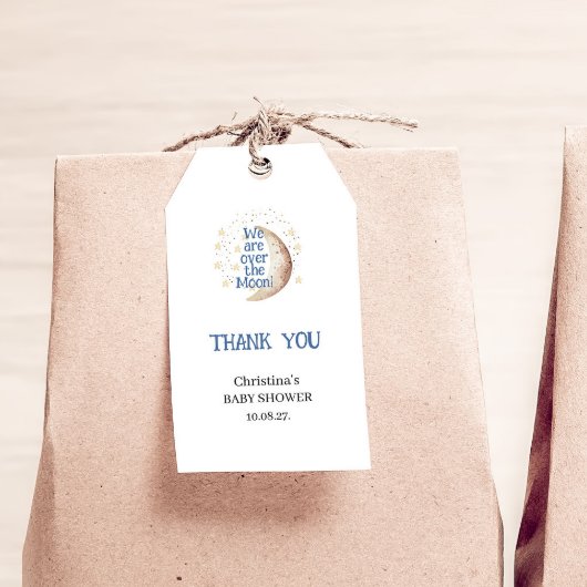 Niedlich Blue Boy Baby Dusche Geschenkanhänger