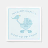 Niedlich Blue Boy Baby Dusche Serviette (Vorderseite)