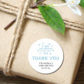 Niedlich Blue Boy Baby Shower Classic Round Sticke Runder Aufkleber