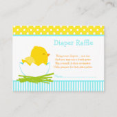 Niedlich Blue Boy Chick Diaper Raffle Begleitkarte (Vorderseite)