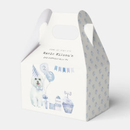 Niedlich Blue Boys Party Welpe Hund jedes Alter Ge Geschenkschachtel