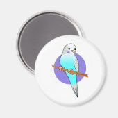 Niedlich Blue Budgie Magnet (Vorderseite/Rückseite)