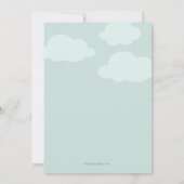 Niedlich Blue Bundle Stork Baby Dusche Einladung (Rückseite)