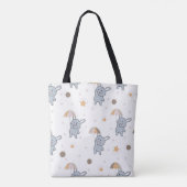 Niedlich Blue Bunny Toag Tasche (Rückseite)