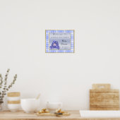 Niedlich Blue Bunny "Welcome" Poster (Küche)