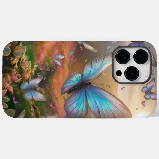 Niedlich Blue Butterfly Case-Mate iPhone Hülle (Rückseite (Horizontal))