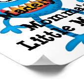 Niedlich Blue Cartoon Monster Funny Fun für Kinder Poster (Ecke)