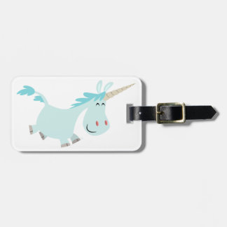 Niedlich Blue Cartoon Unicorge Gepäckmarke Gepäckanhänger