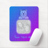 Niedlich Blue Cat Ihr Foto Personalisiert Mousepad (Mit Mouse)